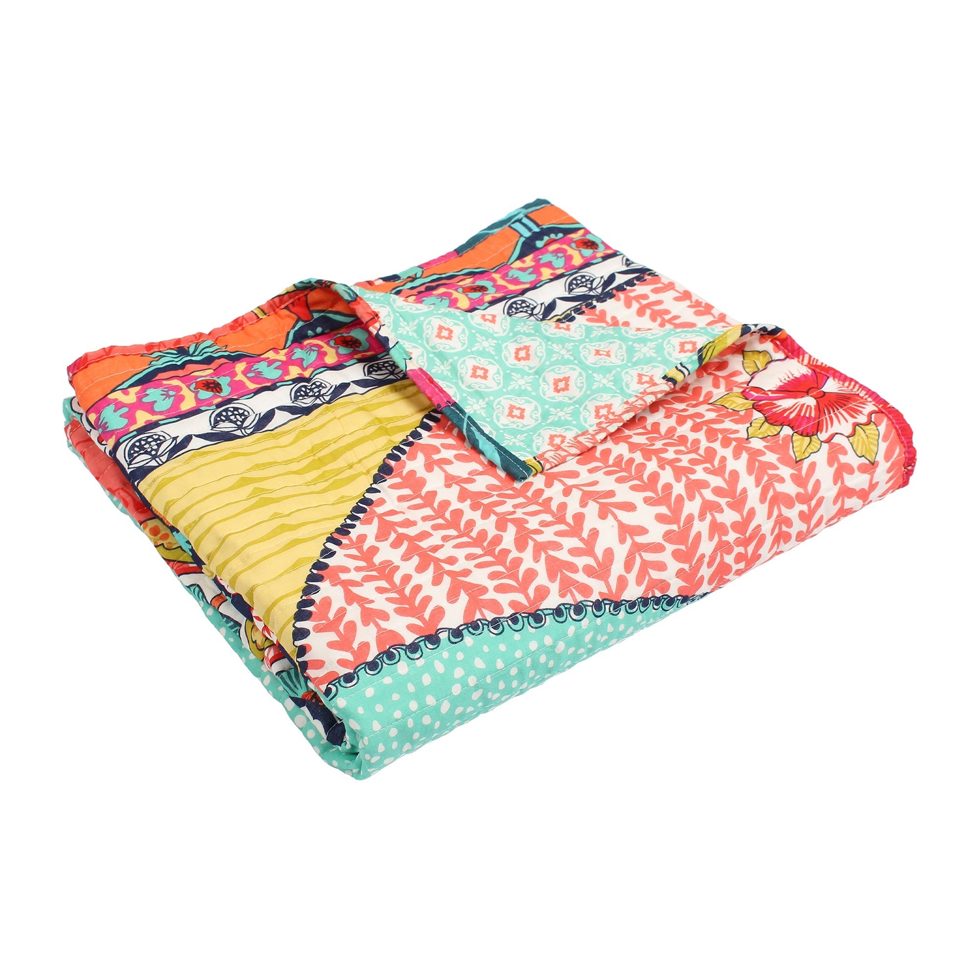  Levtex Home Jules Reversible Quilted Throw - Multi - Bonton