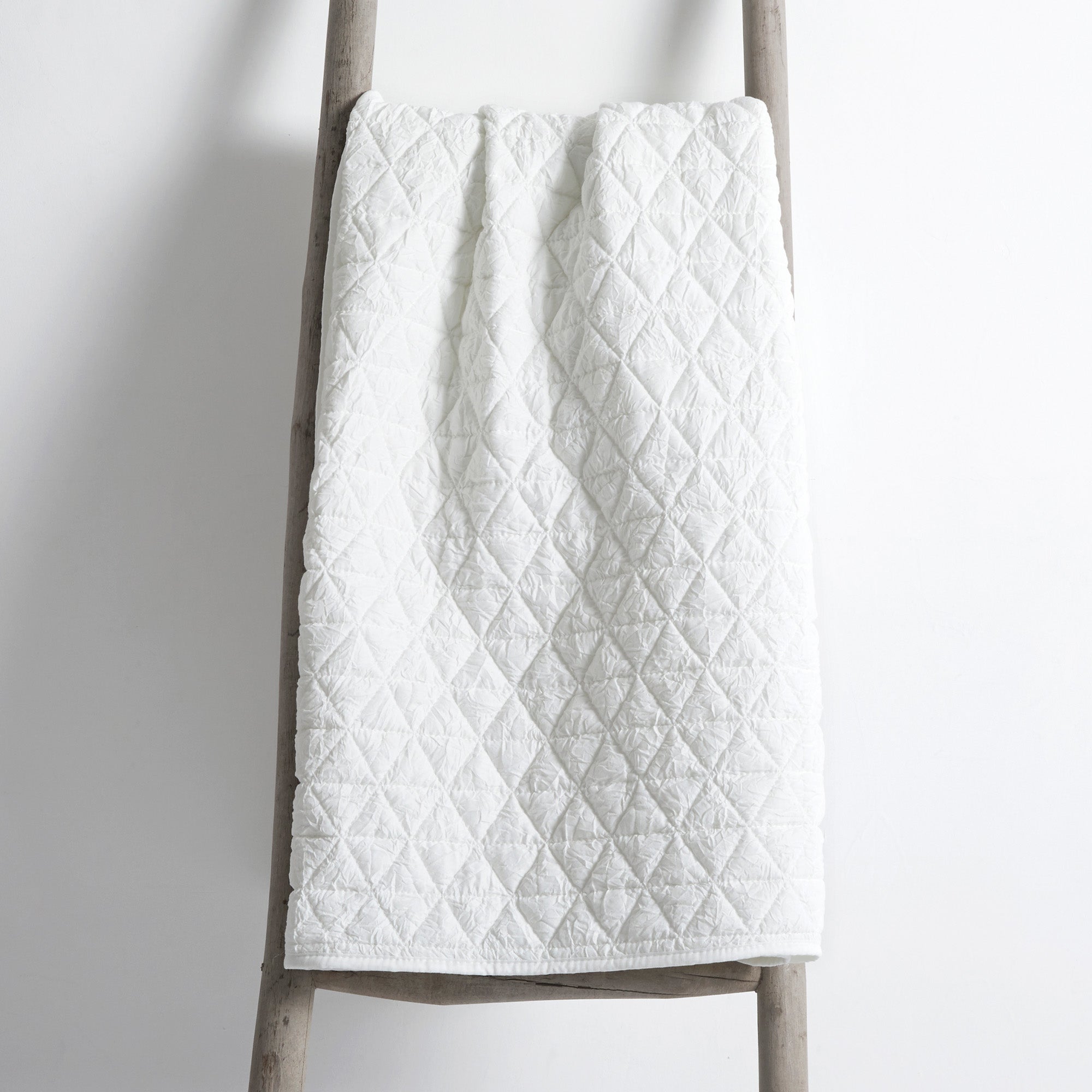  Levtex Home Rowan Reversible Quilted Throw - White - White - Bonton