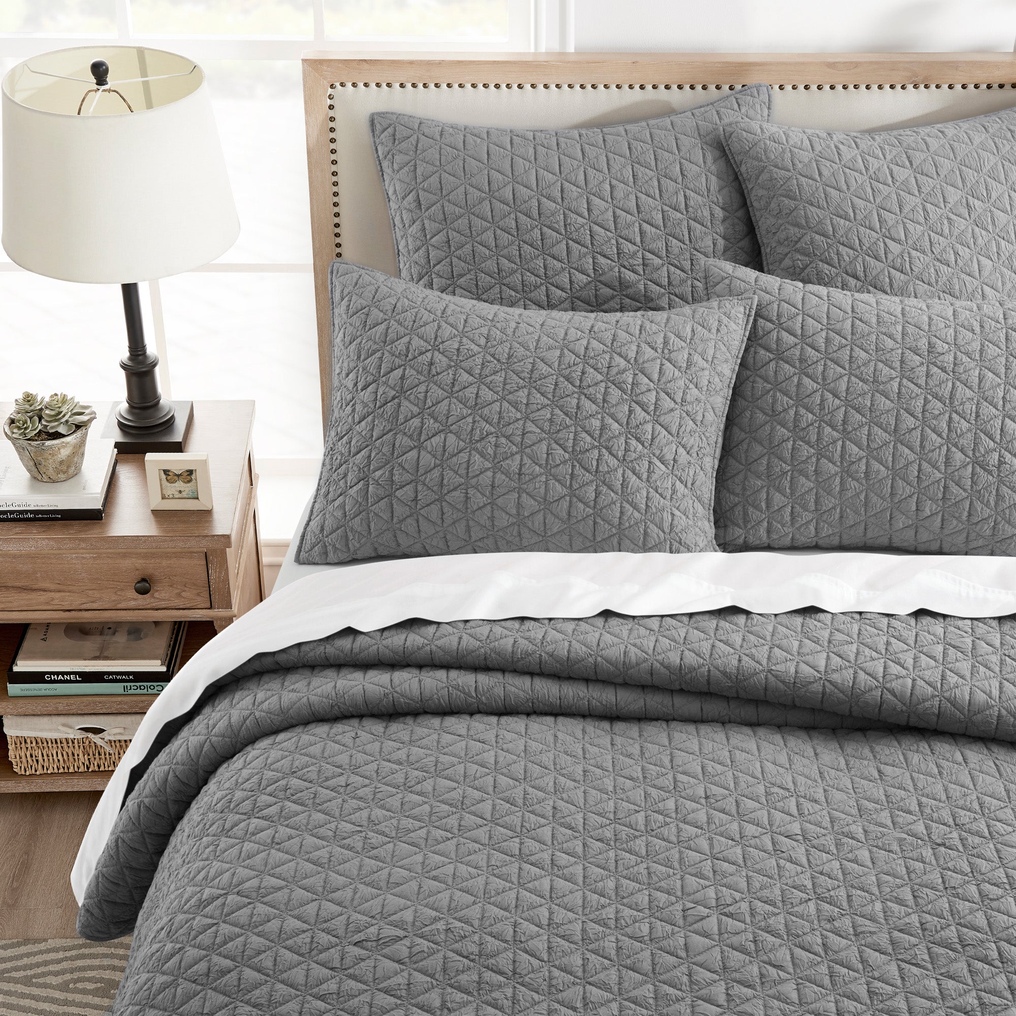  Levtex Home Rowan Quilt Set - Grey - Bonton