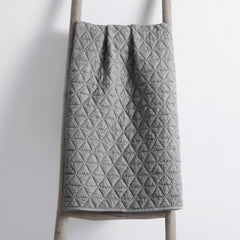 Rowan Reversible Quilted Throw - Grey