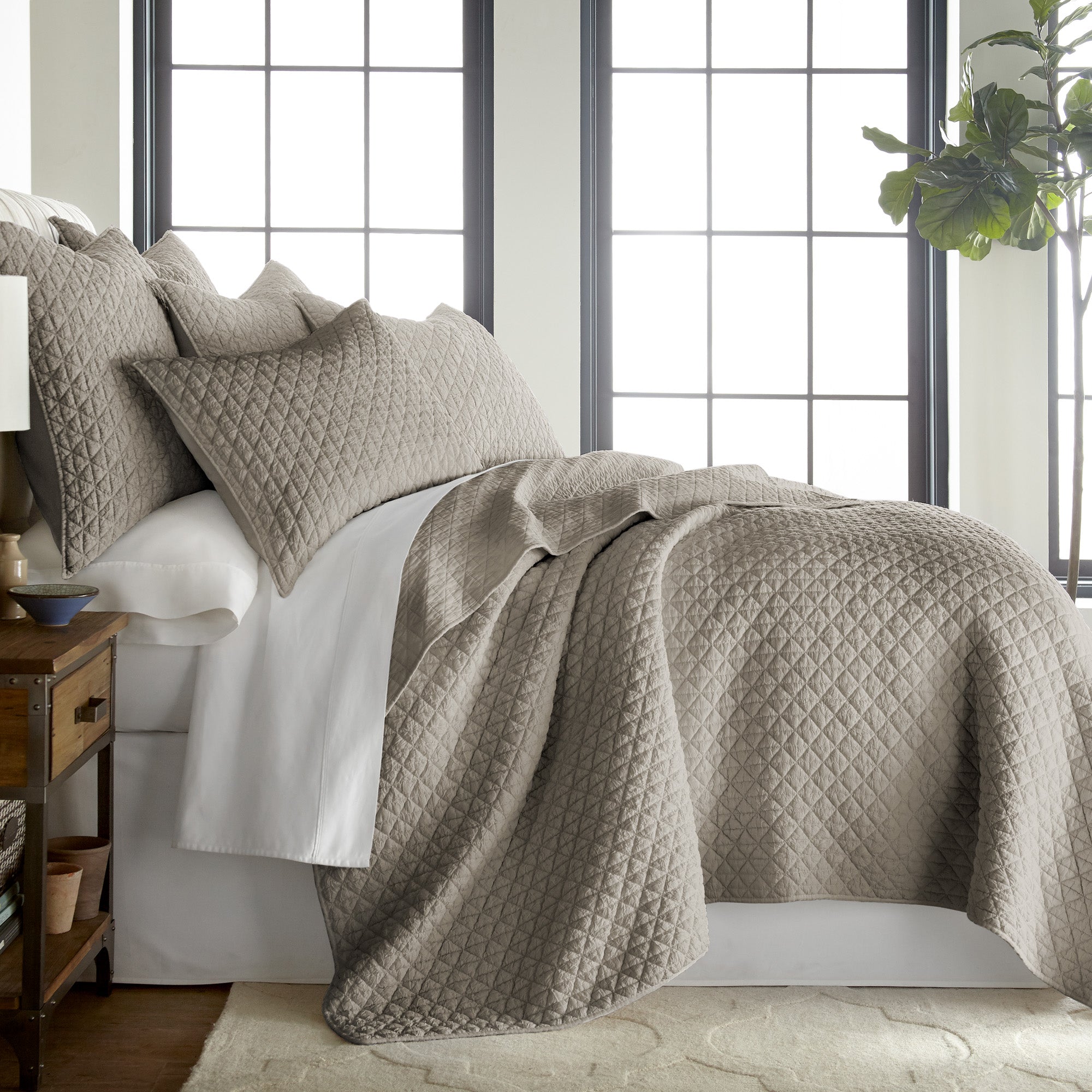  Levtex Home Rowan Quilt Set - Tan - Bonton