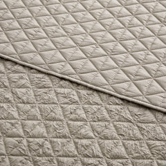 Rowan Reversible Quilted Throw - Tan