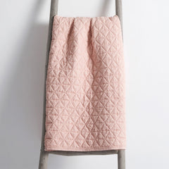 Rowan Reversible Quilted Throw - Pink