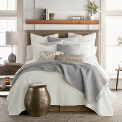 Mills Waffle Quilt Set Taupe