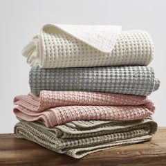 Mills Waffle Quilt Set Cream