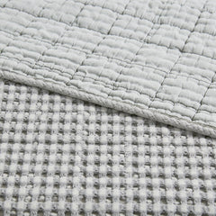 Mills Waffle Quilt Set Taupe