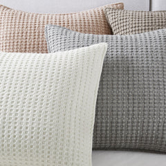 Mills Waffle Square Pillow Navy