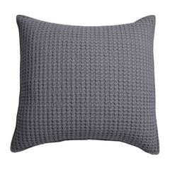 Mills Waffle Square Pillow Grey