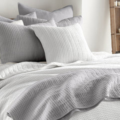 Mills Waffle Square Pillow Grey