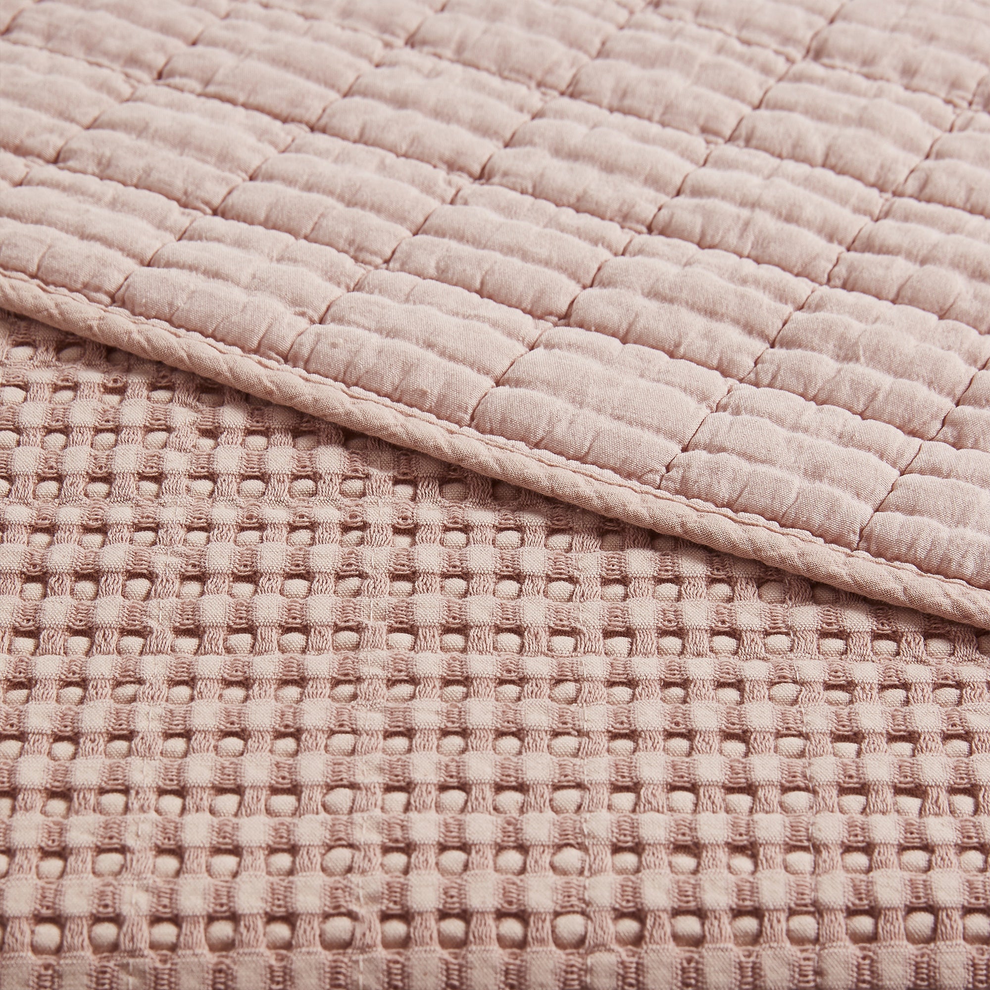  Levtex Home Mills Waffle Bedspread Set - Blush - Bonton