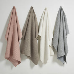 Mills Waffle Quilted Throw Grey