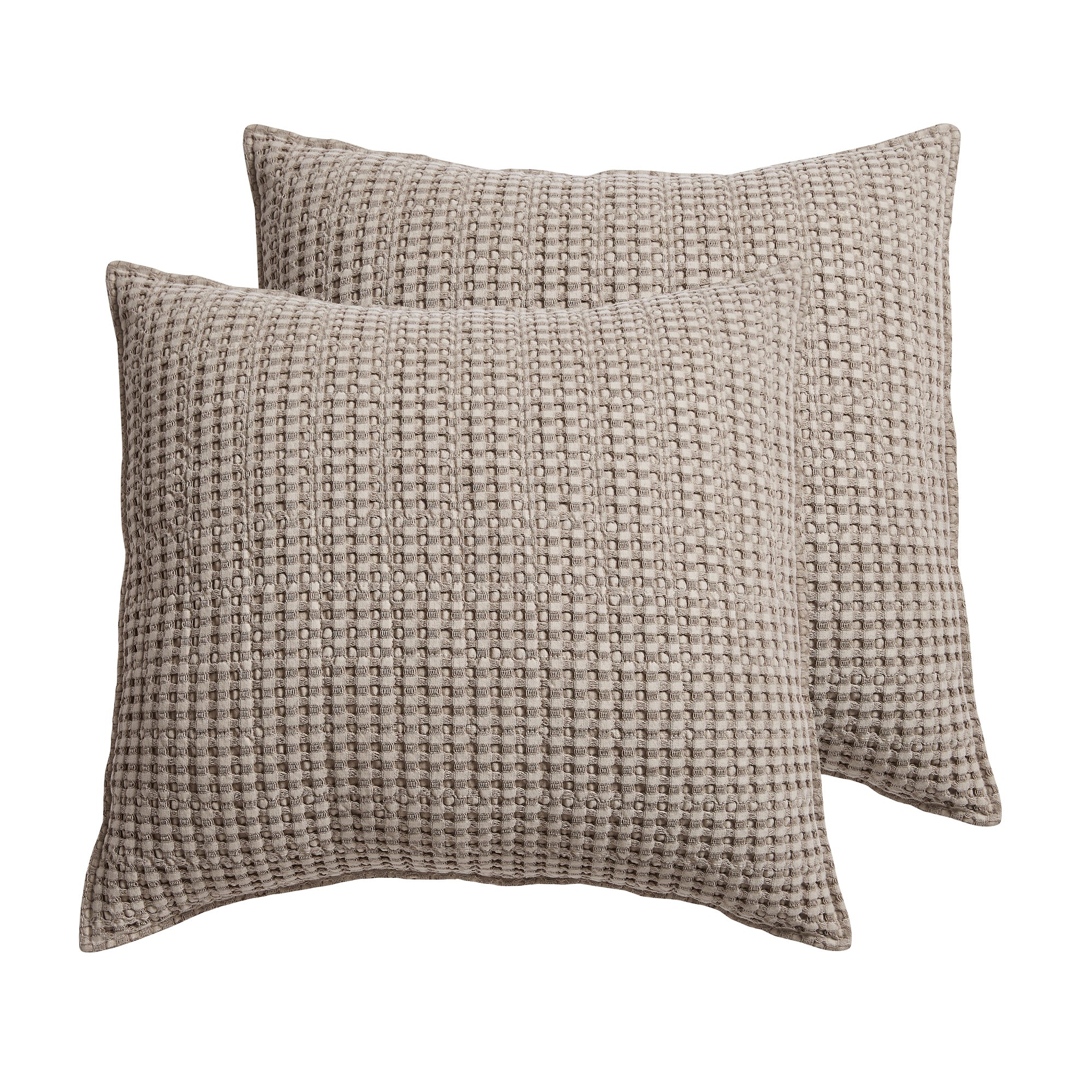  Levtex Home Mills Waffle Euro Sham Set of 2 Taupe - Taupe - Bonton