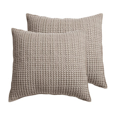 Mills Waffle Euro Sham Set of 2 Taupe