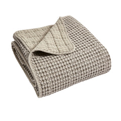 Mills Waffle Quilted Throw Blush