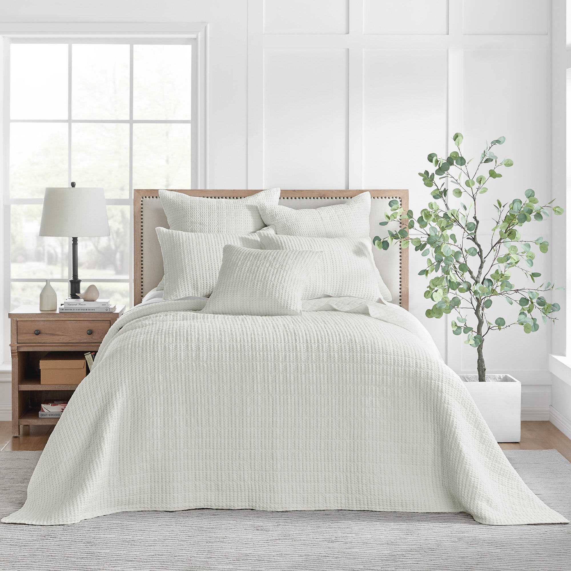  Levtex Home Mills Waffle Bedspread Set - Cream - Bonton