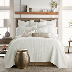 Mills Waffle Quilt Set Taupe