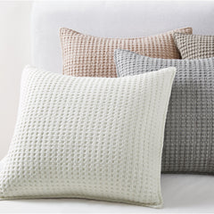 Mills Waffle Square Pillow Clay