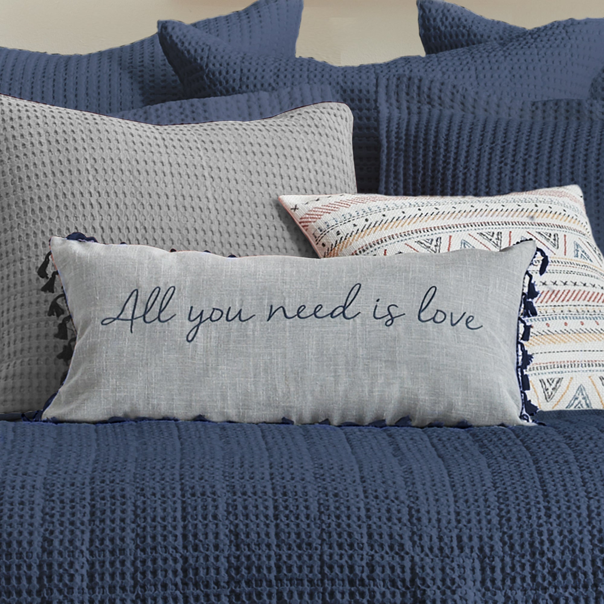  Levtex Home Mills All you Need is Love Pillow - Grey - Bonton