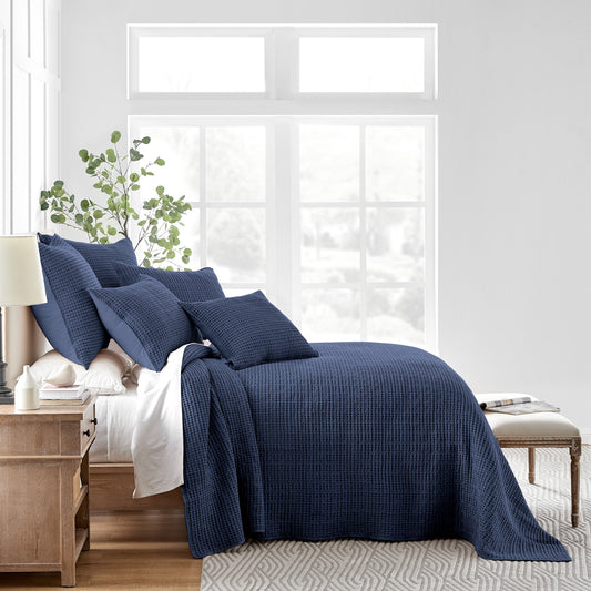 Mills Waffle Bedspread Set