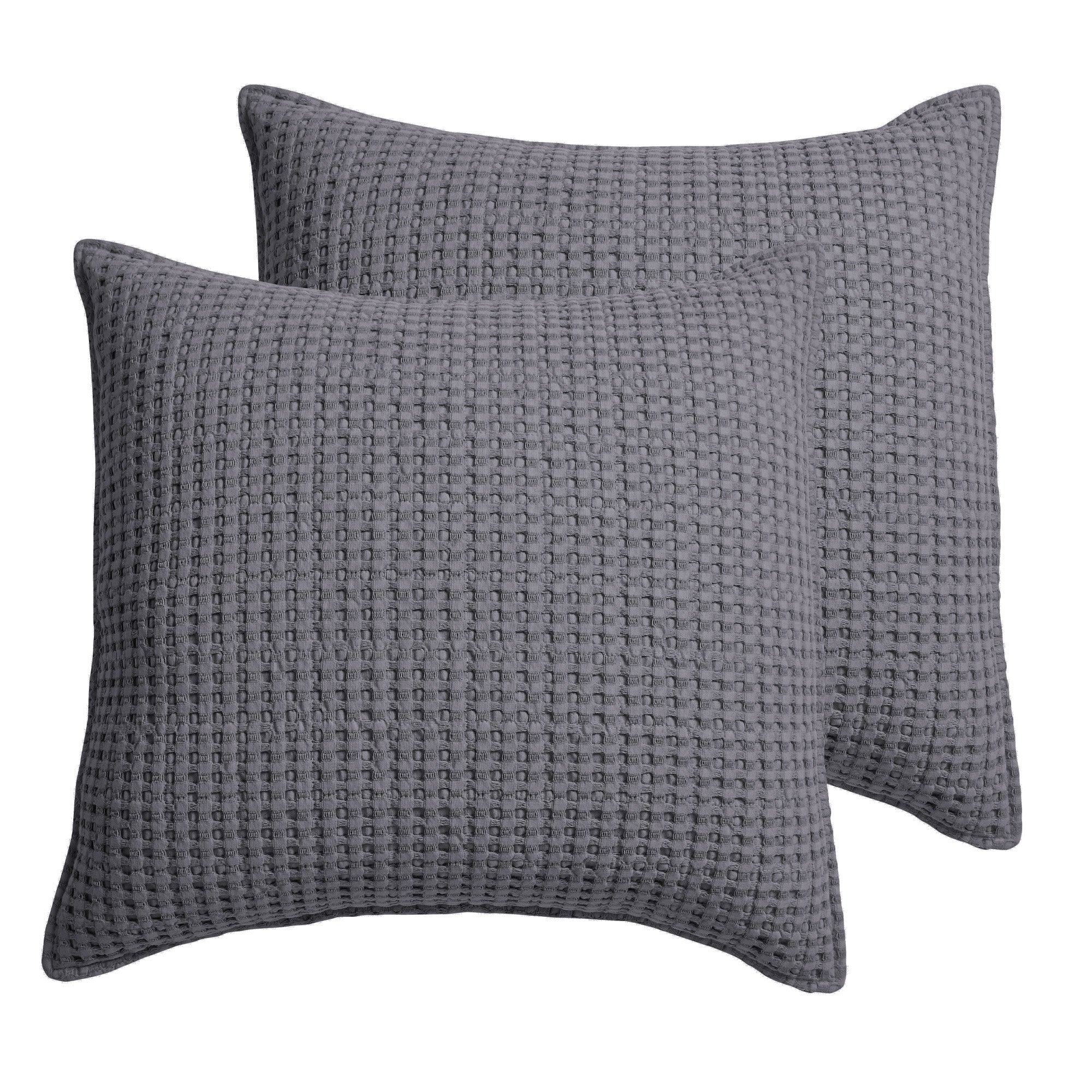  Levtex Home Mills Waffle Euro Sham Set of 2 Taupe - Taupe - Bonton