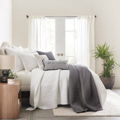 Mills Waffle Quilt Set Taupe