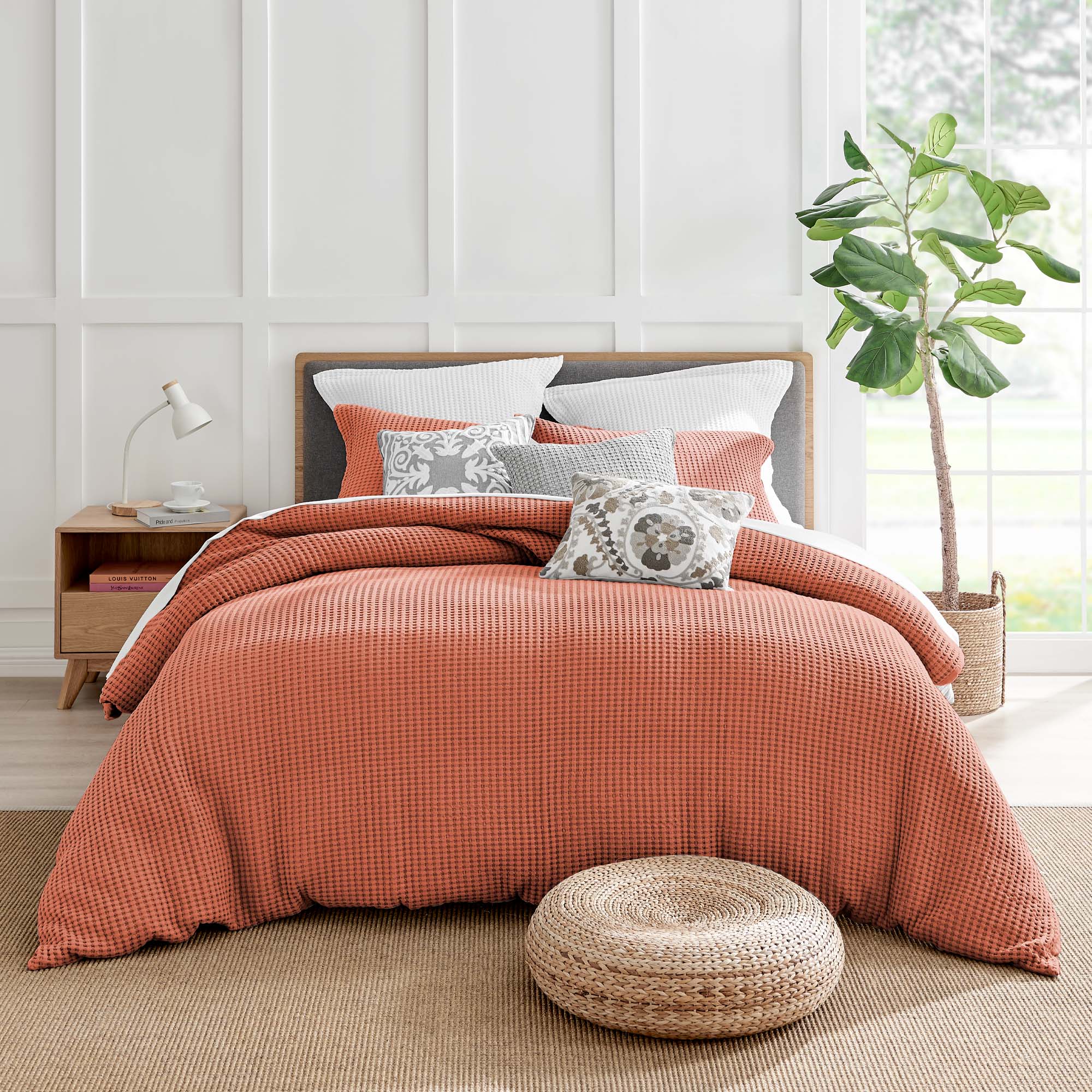  Levtex Home Mills Waffle Duvet Set - Clay - Bonton