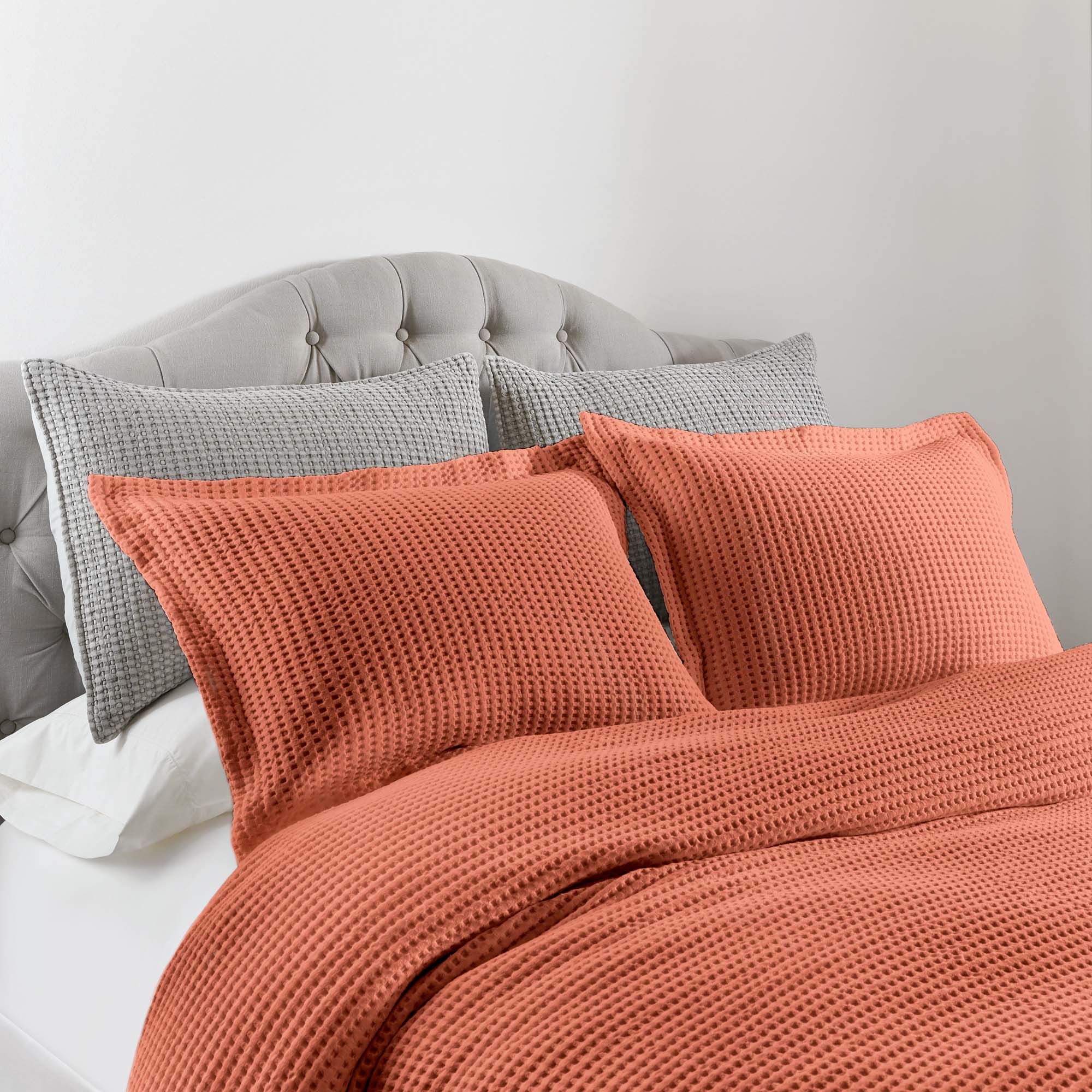  Levtex Home Mills Waffle Duvet Set - Clay - Bonton