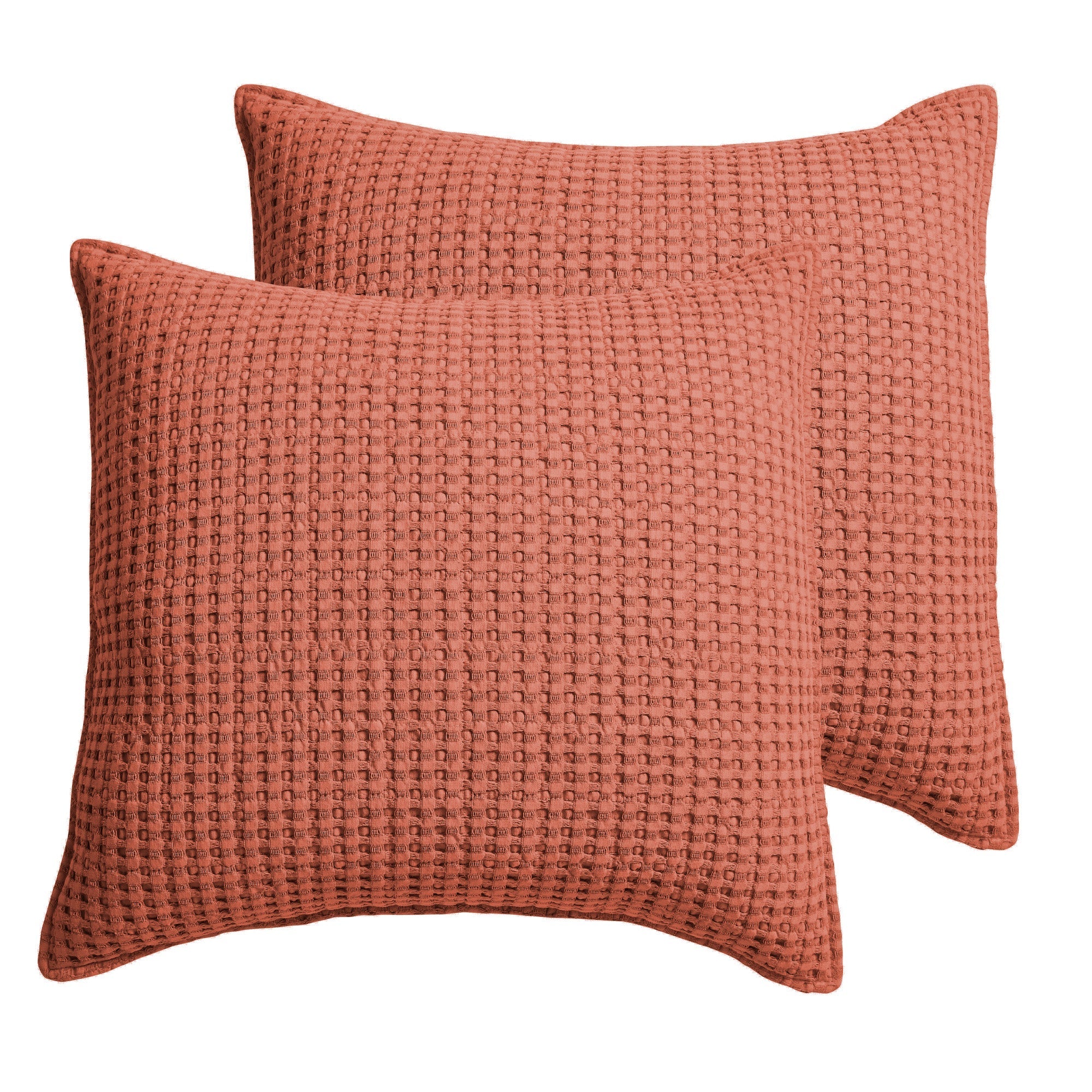  Levtex Home Mills Waffle Euro Sham Set of 2 Clay - Clay - Bonton