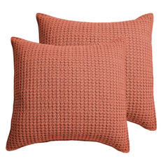 Mills Waffle Euro Sham Set of 2 Blush