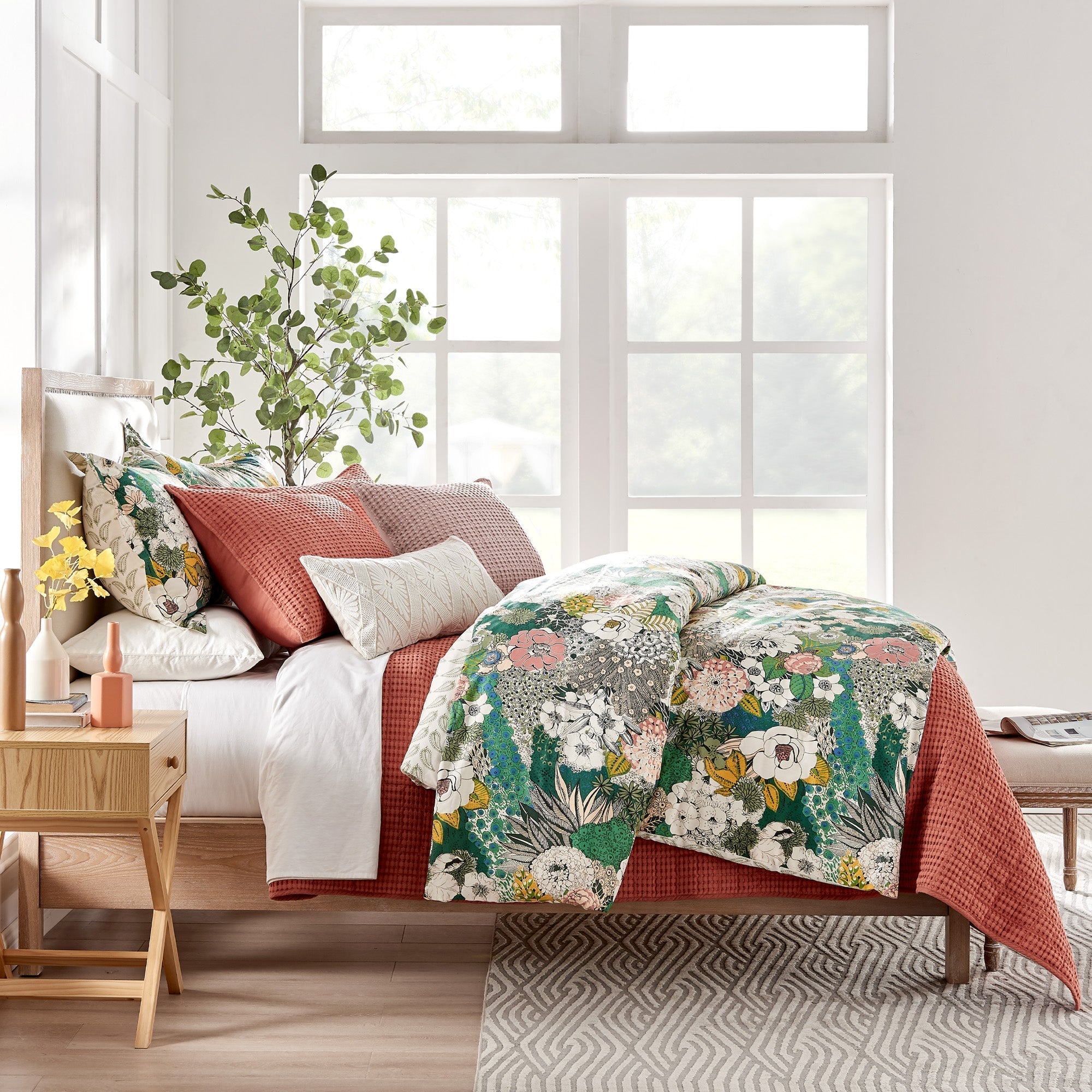  Levtex Home Mills Waffle Quilt Set Clay - Clay - Bonton