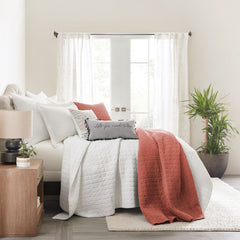 Mills Waffle Quilt Set Taupe