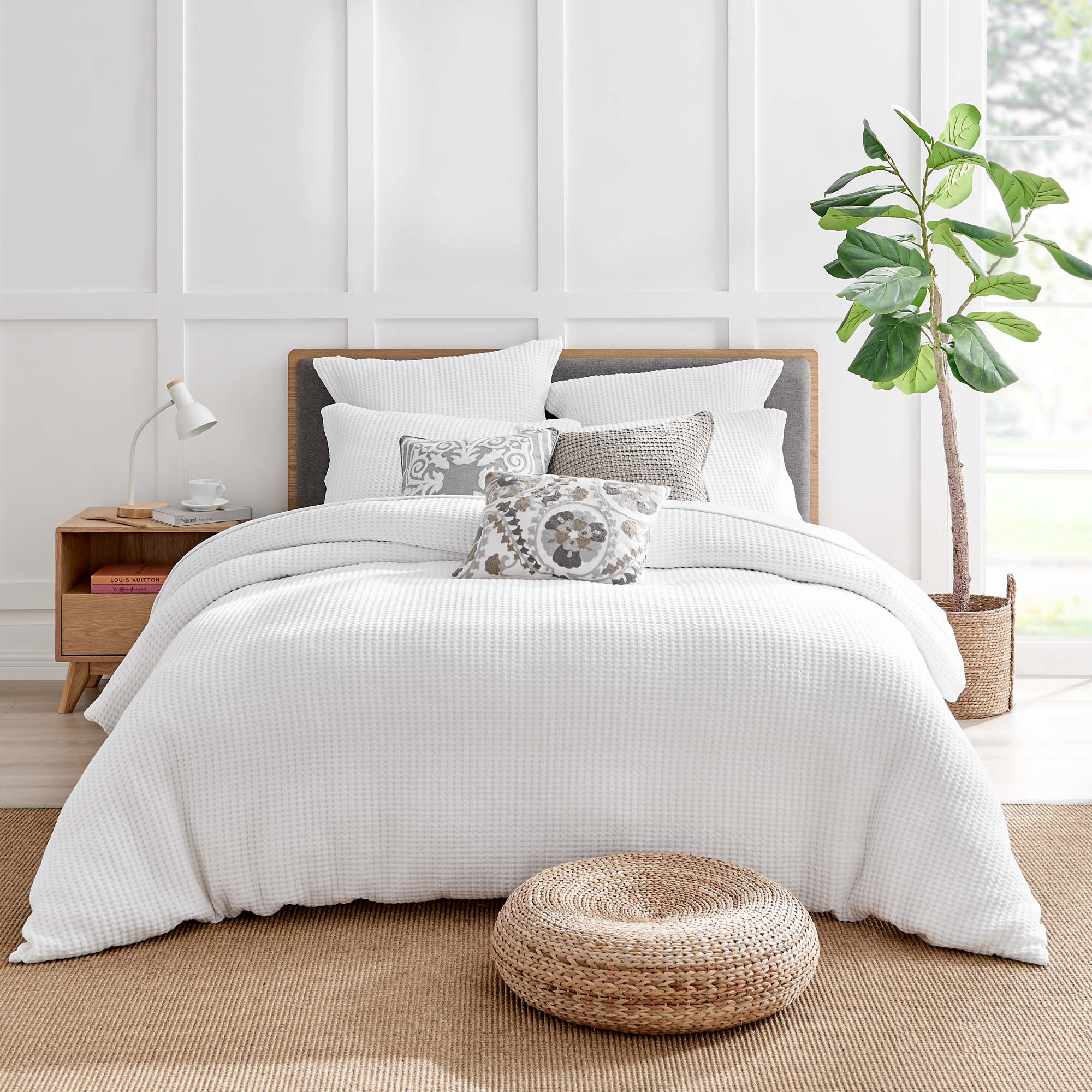  Levtex Home Mills Waffle Duvet Set - White - Bonton