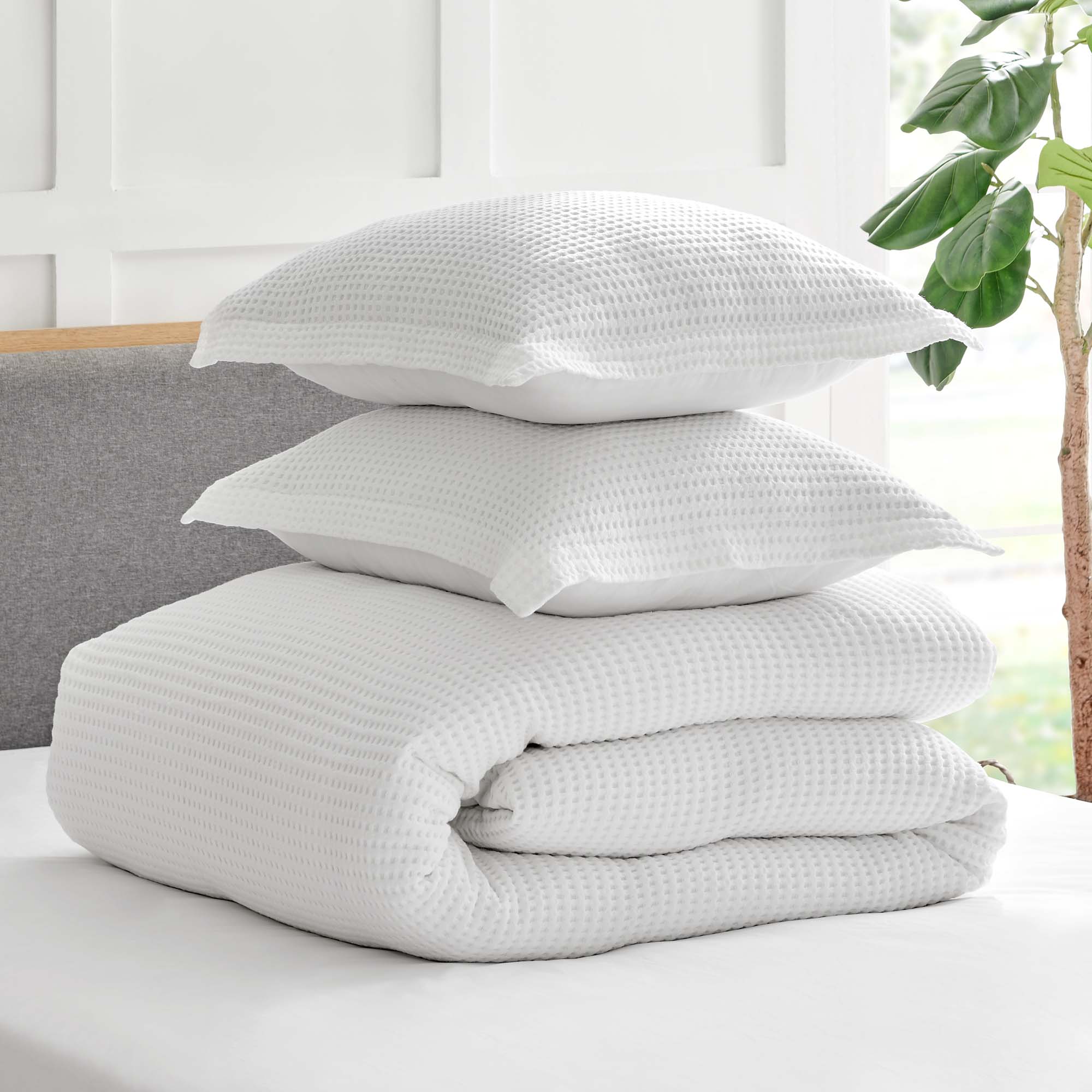  Levtex Home Mills Waffle Duvet Set - White - Bonton