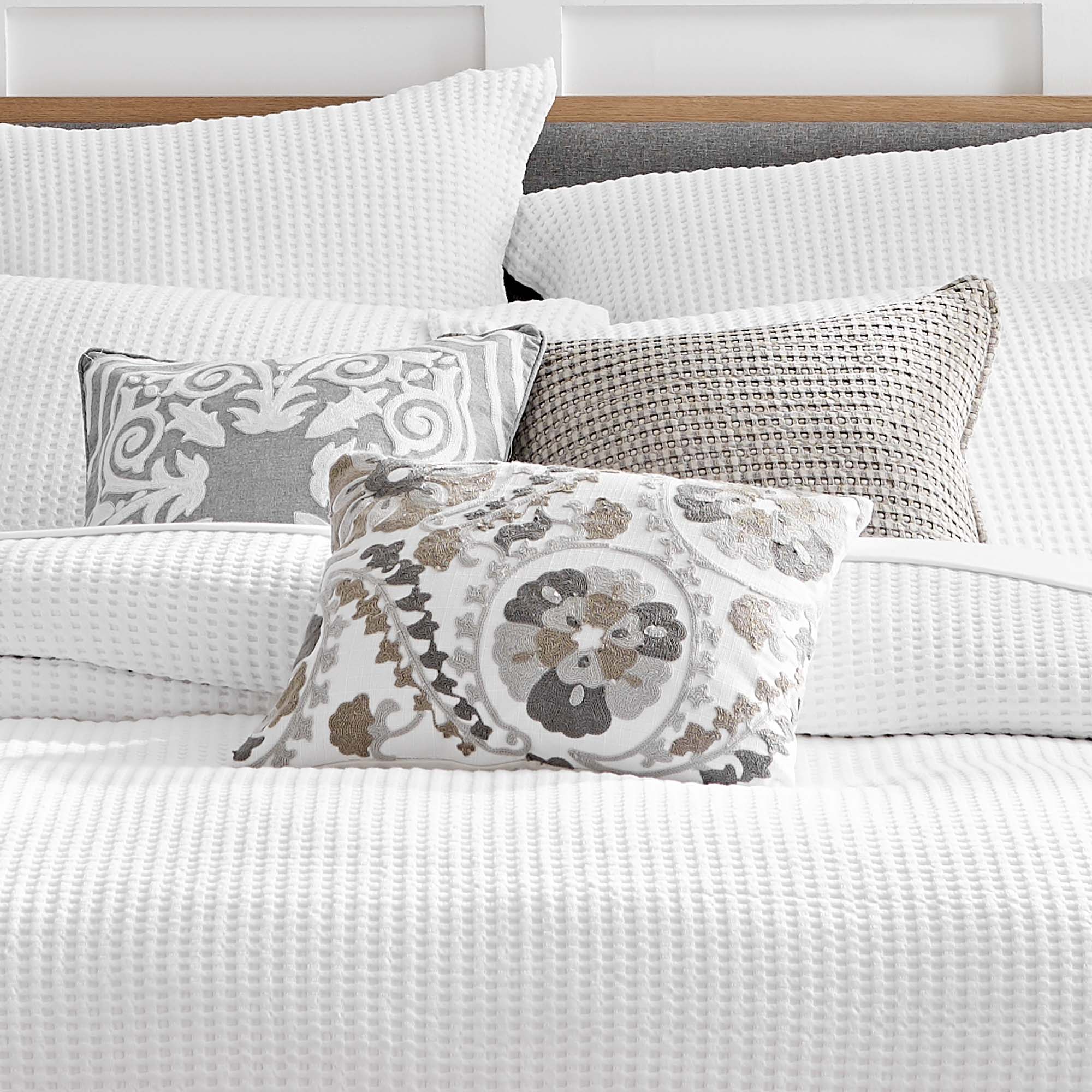  Levtex Home Mills Crewel Suzani Pillow - Taupe - Bonton