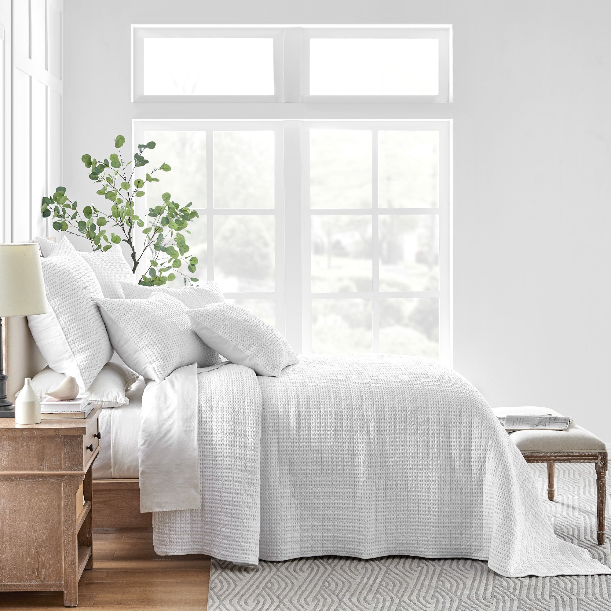  Levtex Home Mills Waffle Bedspread Set - White - Bonton