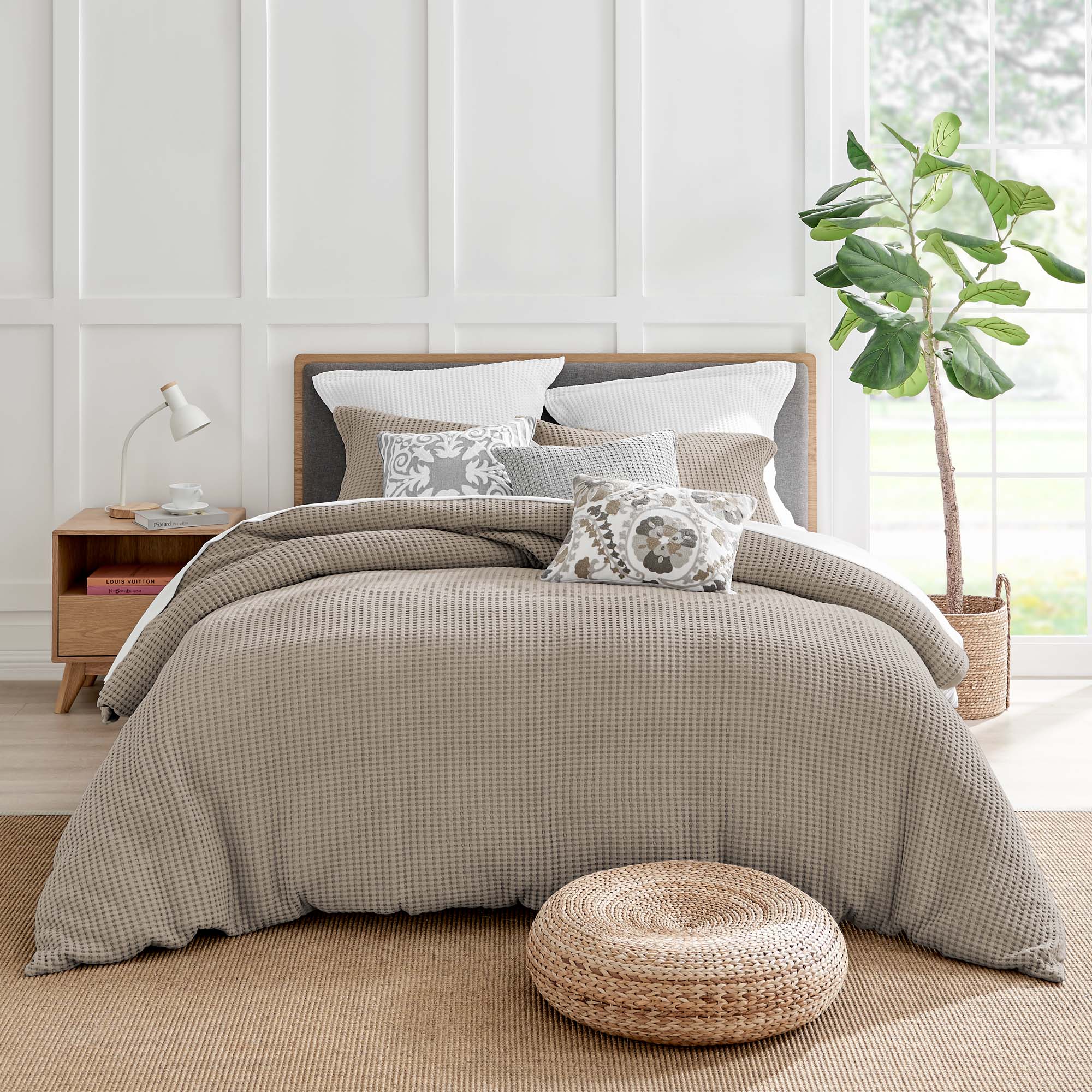  Levtex Home Mills Waffle Duvet Set - Beige - Bonton