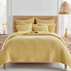 Mills Waffle Euro Sham Set of 2 Yellow