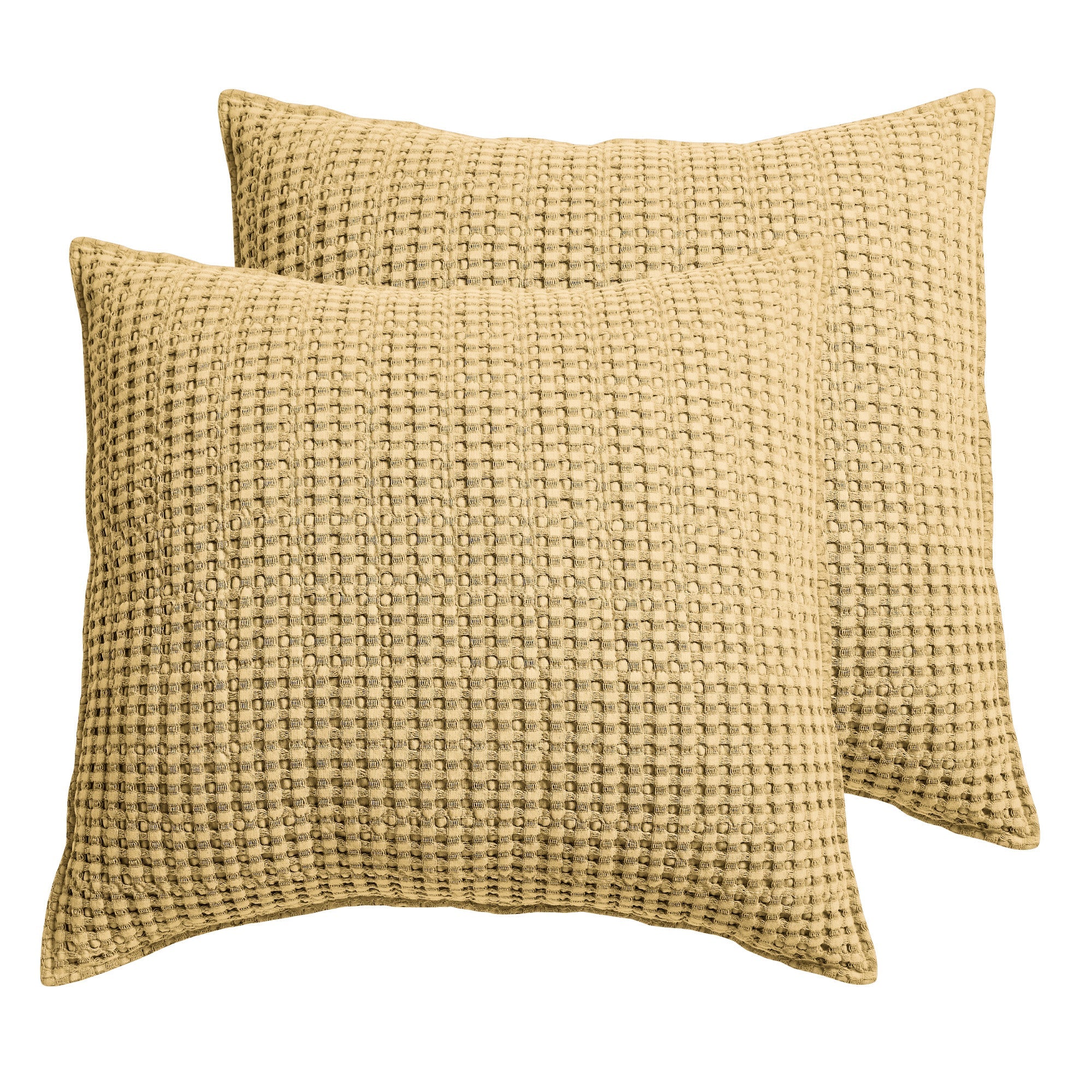  Levtex Home Mills Waffle Euro Sham Set of 2 Yellow - Yellow - Bonton