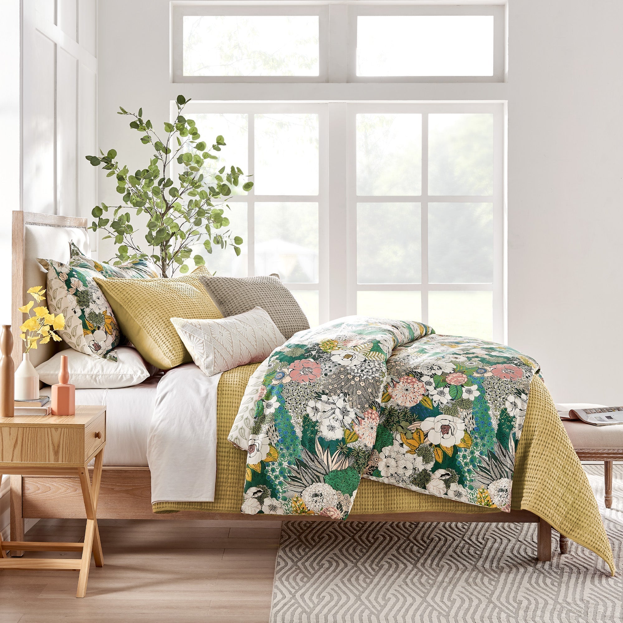  Levtex Home Mills Waffle Quilt Set Yellow - Yellow - Bonton