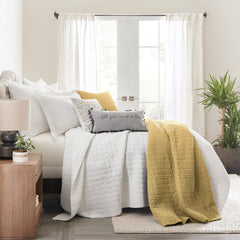 Mills Waffle Quilt Set Taupe