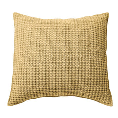 Mills Waffle Square Pillow Yellow