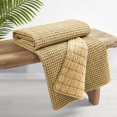 Mills Waffle Quilted Throw White