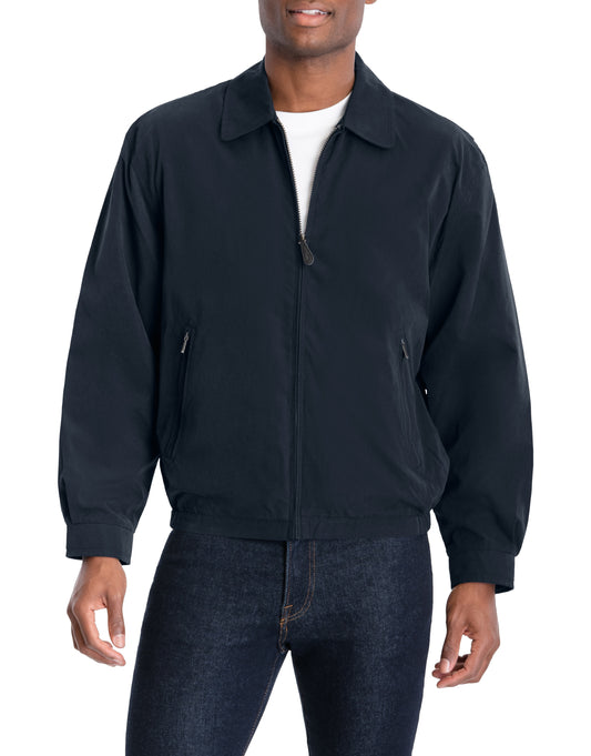 Light Weight Zip Front Golf Jacket Navy