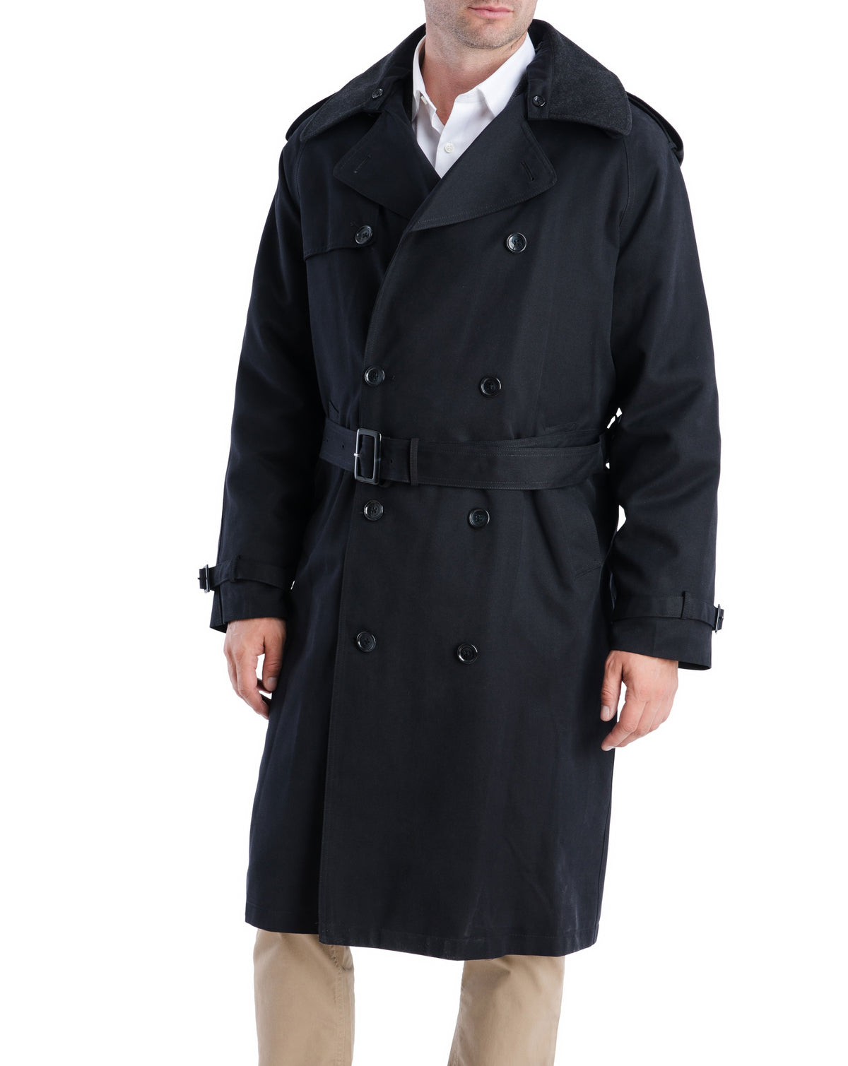 Iconic Double Breasted Trench Coat Black