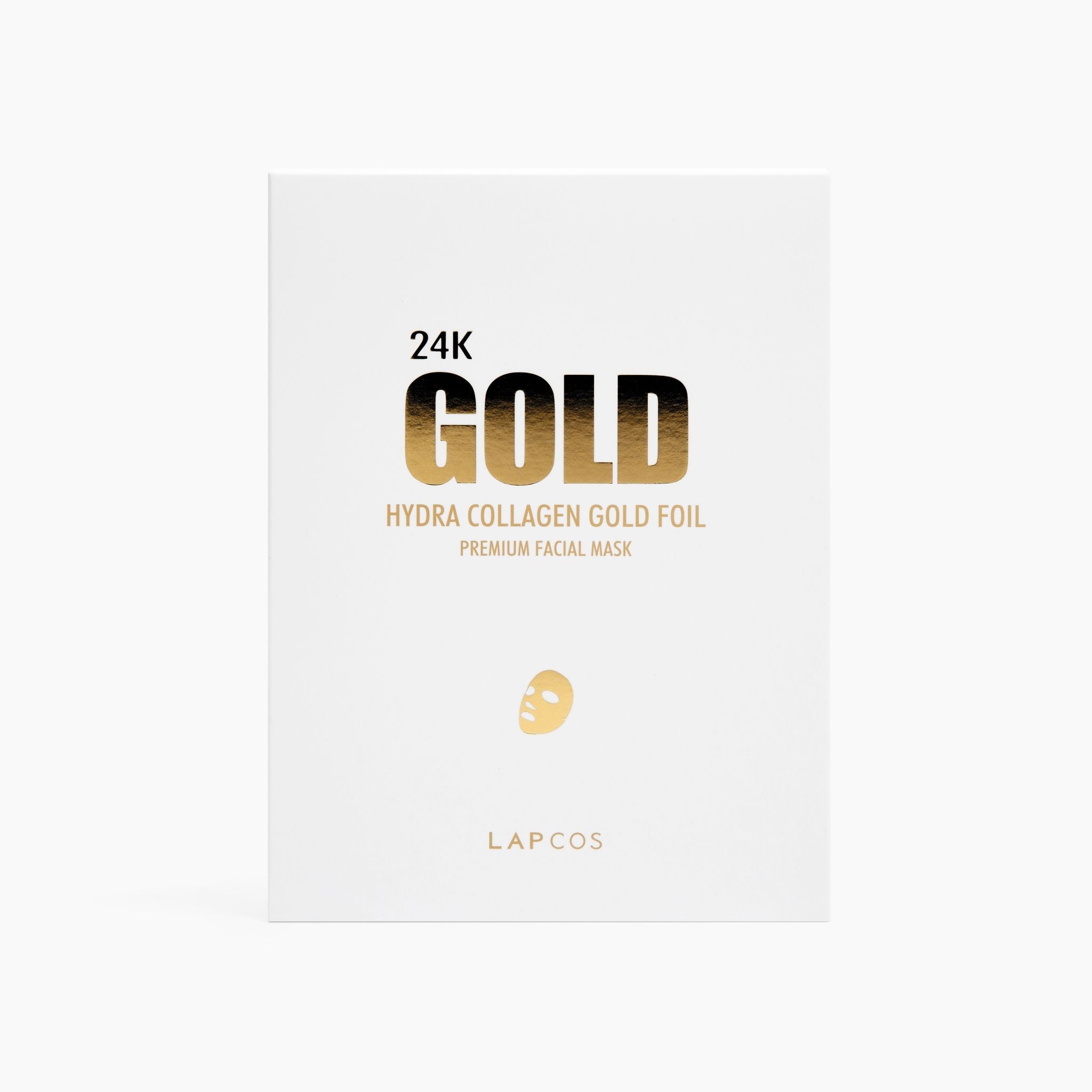  LAPCOS 24K Gold Foil Premium Collagen Face Mask by LAPCOS - 5-Pack - Bonton