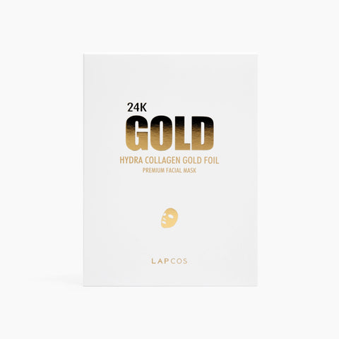 24K GOLD FOIL PREMIUM COLLAGEN SHEET MASK - PREMIUM FACIAL SKIN MASK