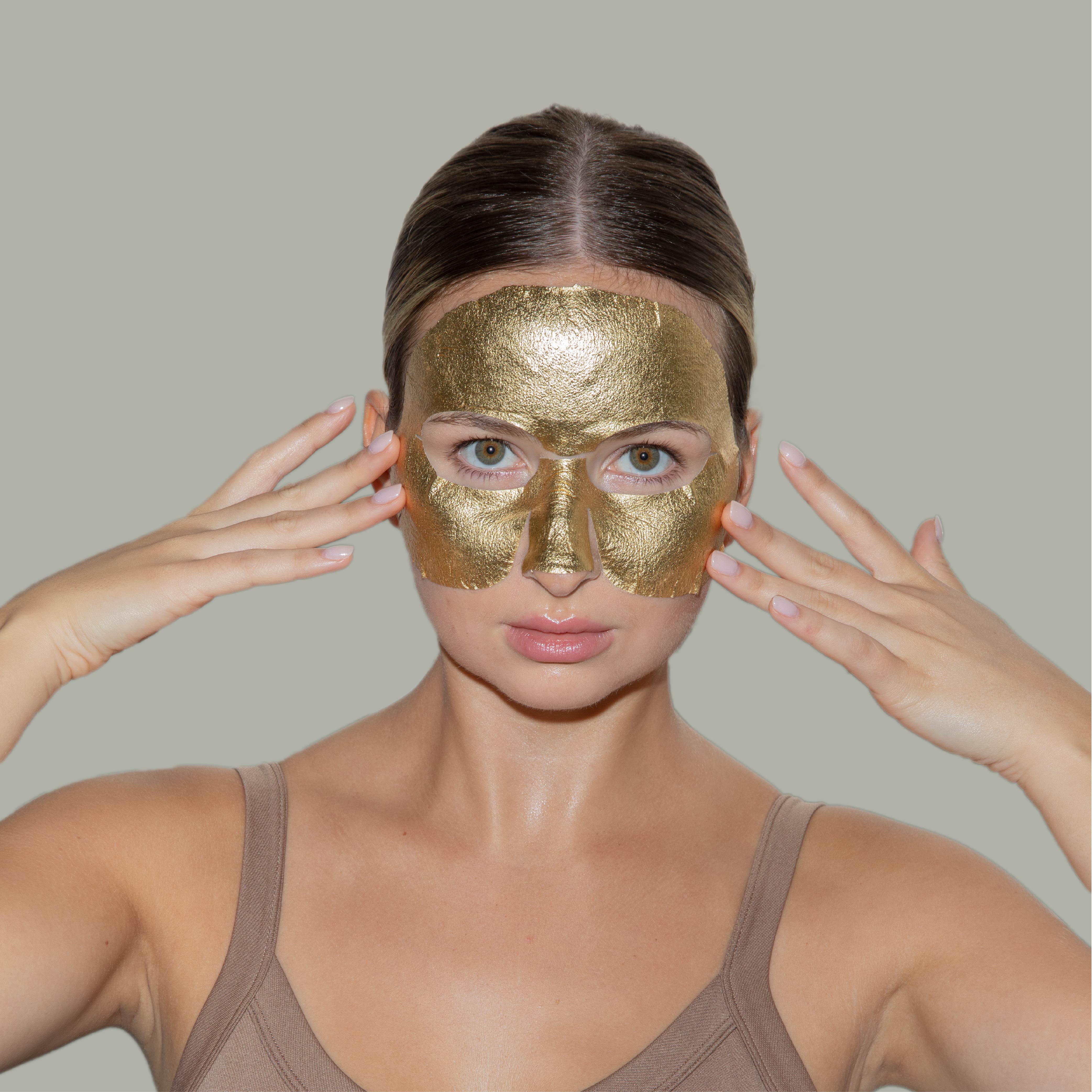  LAPCOS 24K Gold Foil Premium Collagen Face Mask by LAPCOS - 5-Pack - Bonton