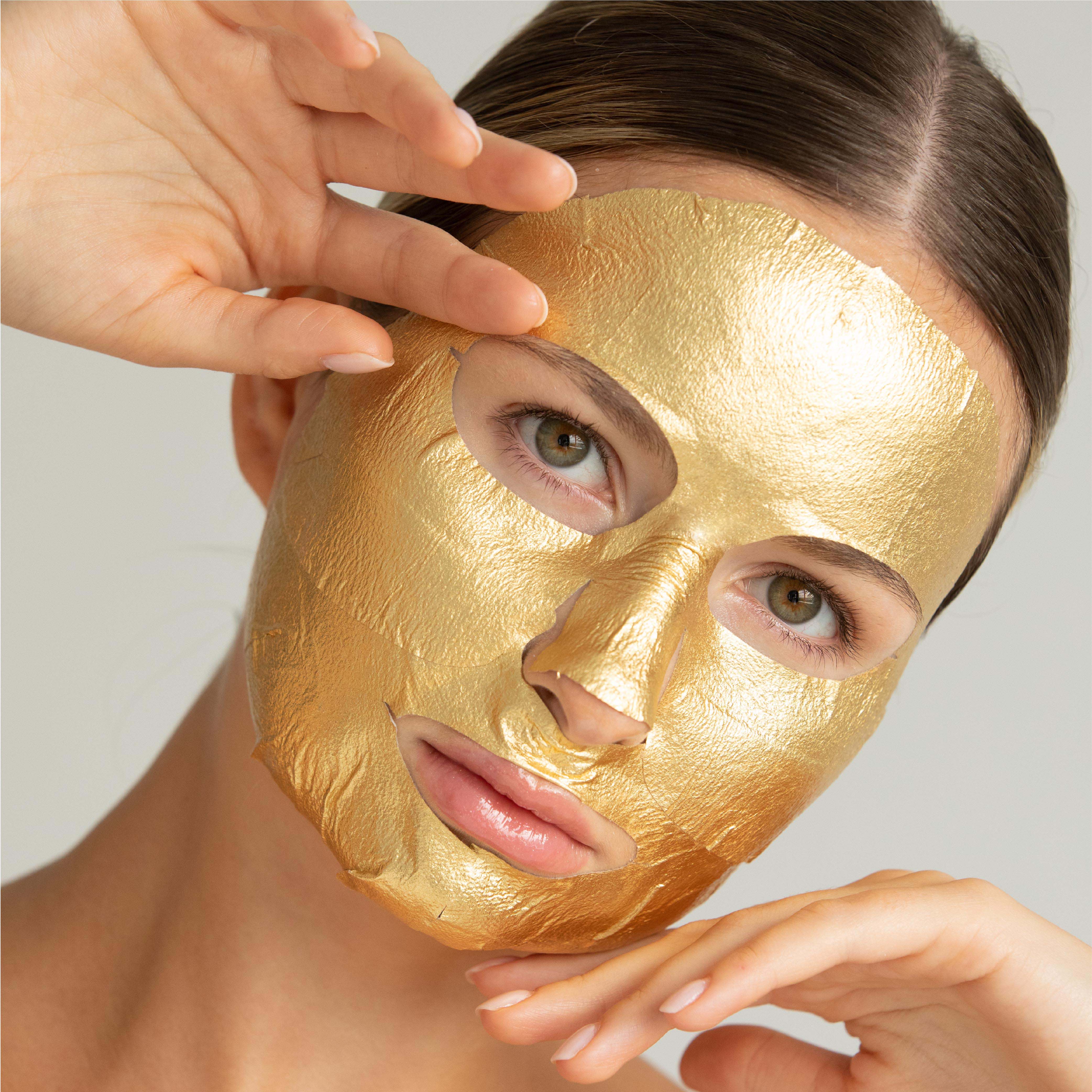  LAPCOS 24K Gold Foil Premium Collagen Face Mask by LAPCOS - 5-Pack - Bonton