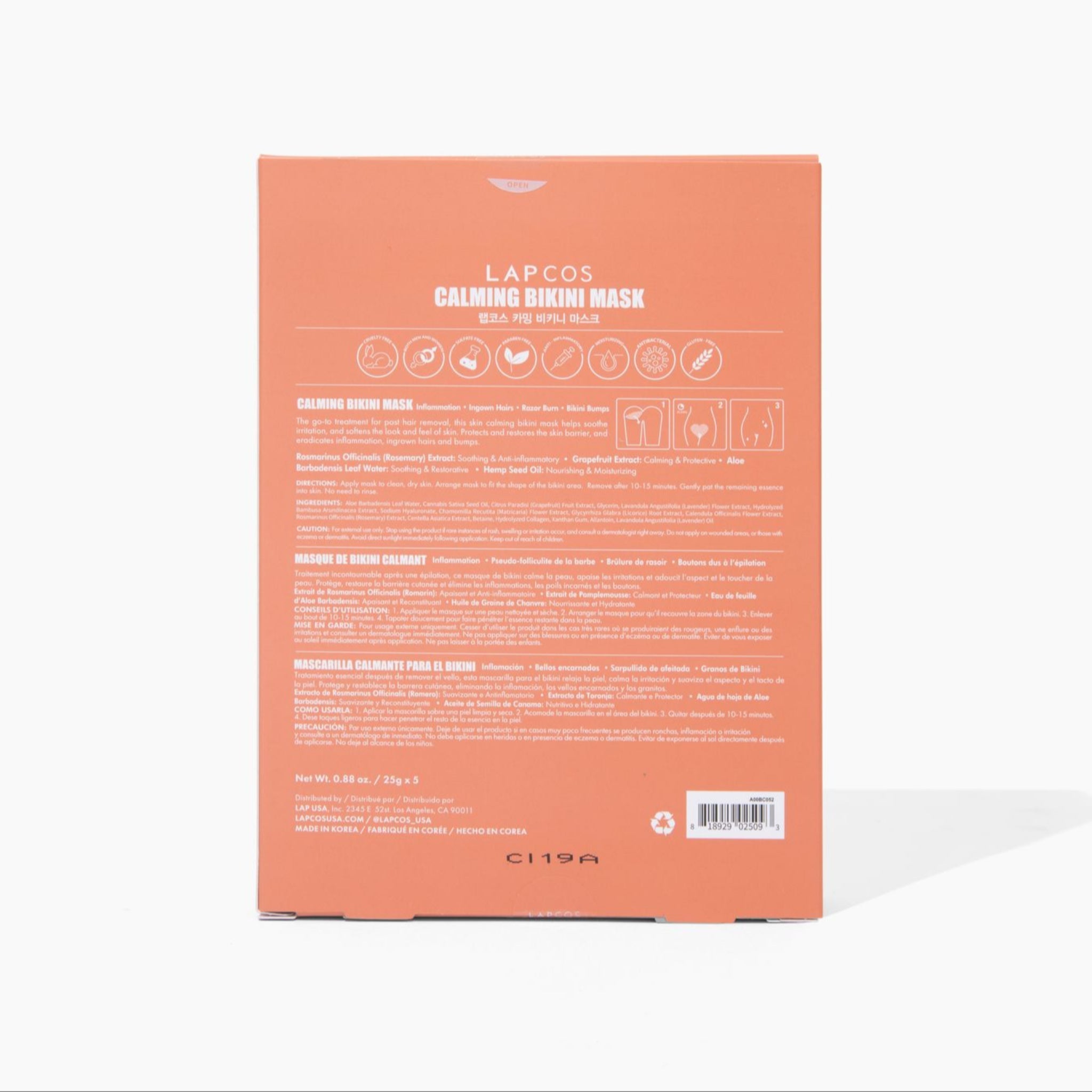  LAPCOS Calming Bikini Mask Skin Care by LAPCOS - 5 Pack - Bonton