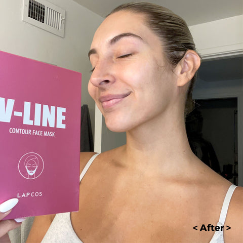 LAPCOS V-LINE CONTOUR CHIN MASK WITH COLLAGEN AFTER